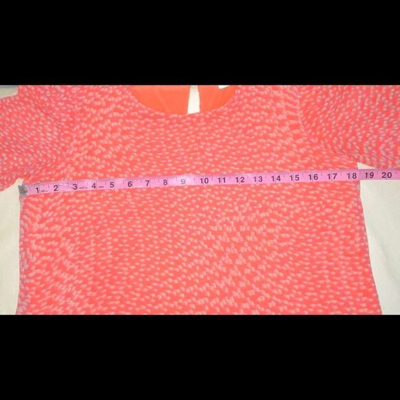 Rory Beca  Mini Silk Dress Neon Pink Orange Small - Picture 5 of 8